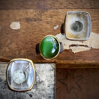 Marcasite in Quartz Ring in 22K/Fine Silver